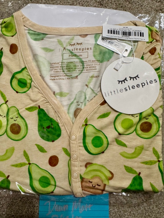 Little Sleepies Other - NWT Little Sleepies Avocado Toast size Medium Top Only, Pants also available